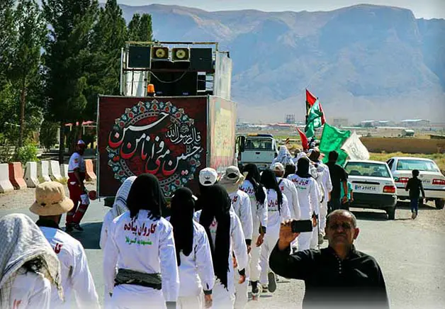 دسته عزاداری کاروان پیاده انصار الحسین مشهد