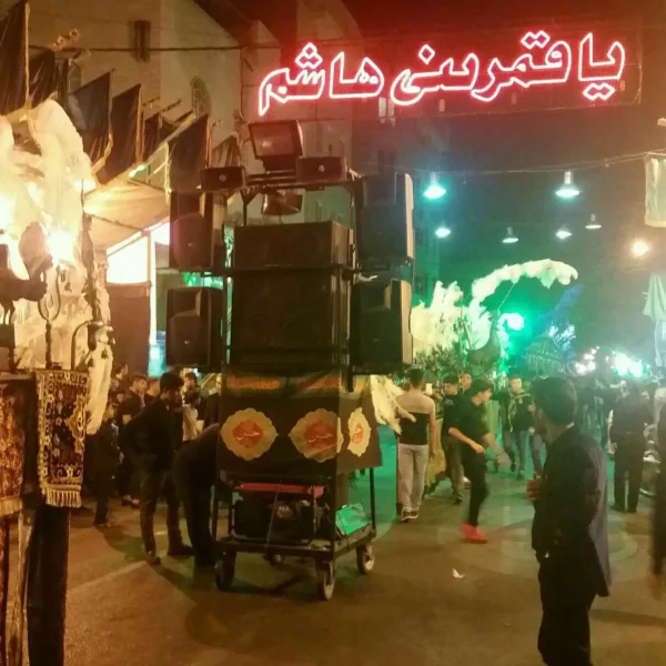  صوت دسته های عزاداری و حسینیه چرخ یا گاری مراسم عزاداری 3 600x600